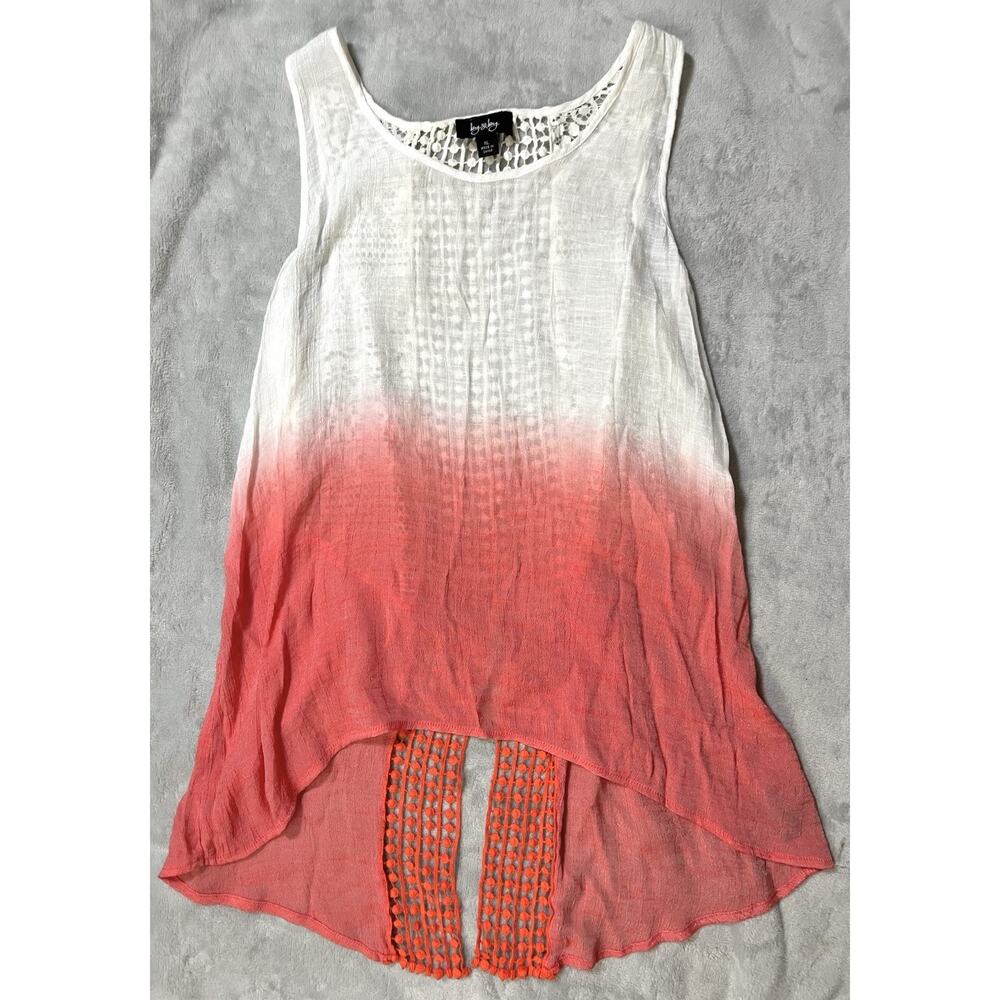 Pink XL Dip Dye Ombre Delicate Open Crochet Boho Hippie Festival Flowy Fairy